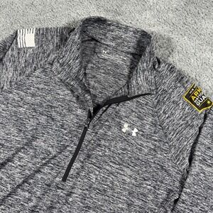 Under Armour Quarter Zip Women XL Gray Army National Guard HeatGear Performance